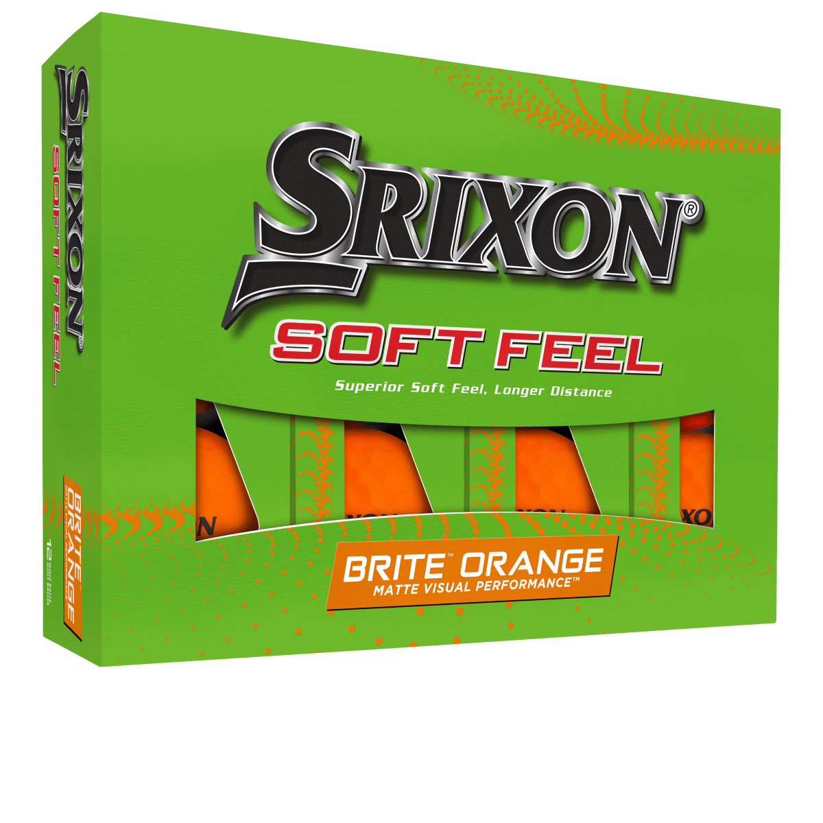 Srixon Soft Feel Brite Orange Golf Balls - Srixon