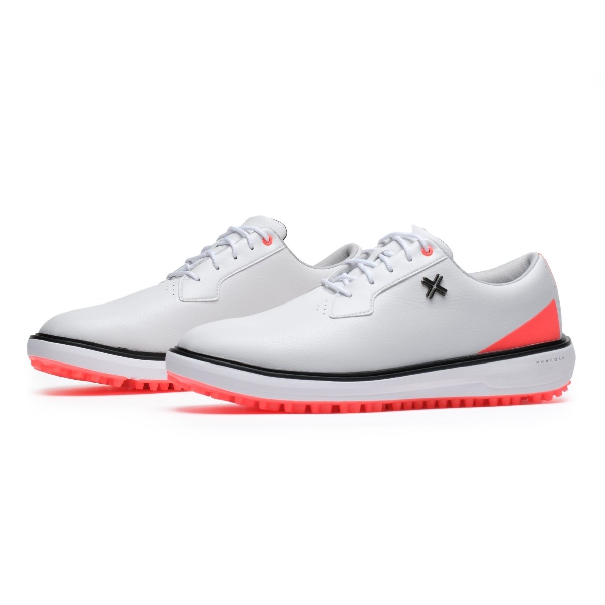 PAYNTR Reserve Classic SL Spikeless Golf Shoes - White / Blaze - Payntr
