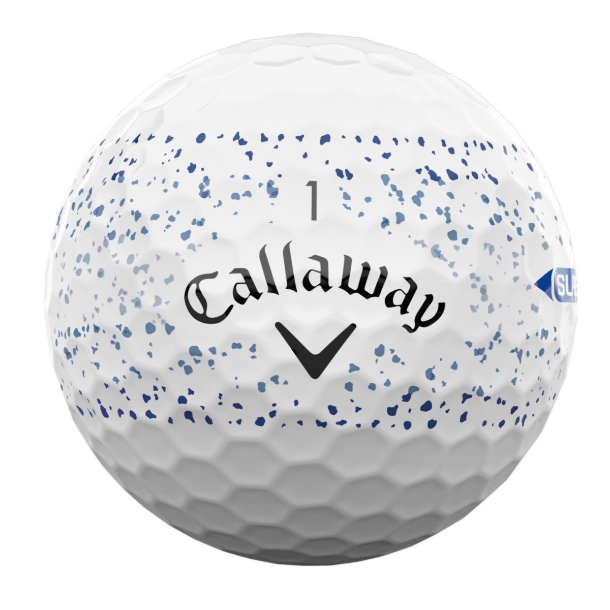 Callaway Supersoft Splatter Blue Golf Balls (3 Ball Sleeve) - Callaway