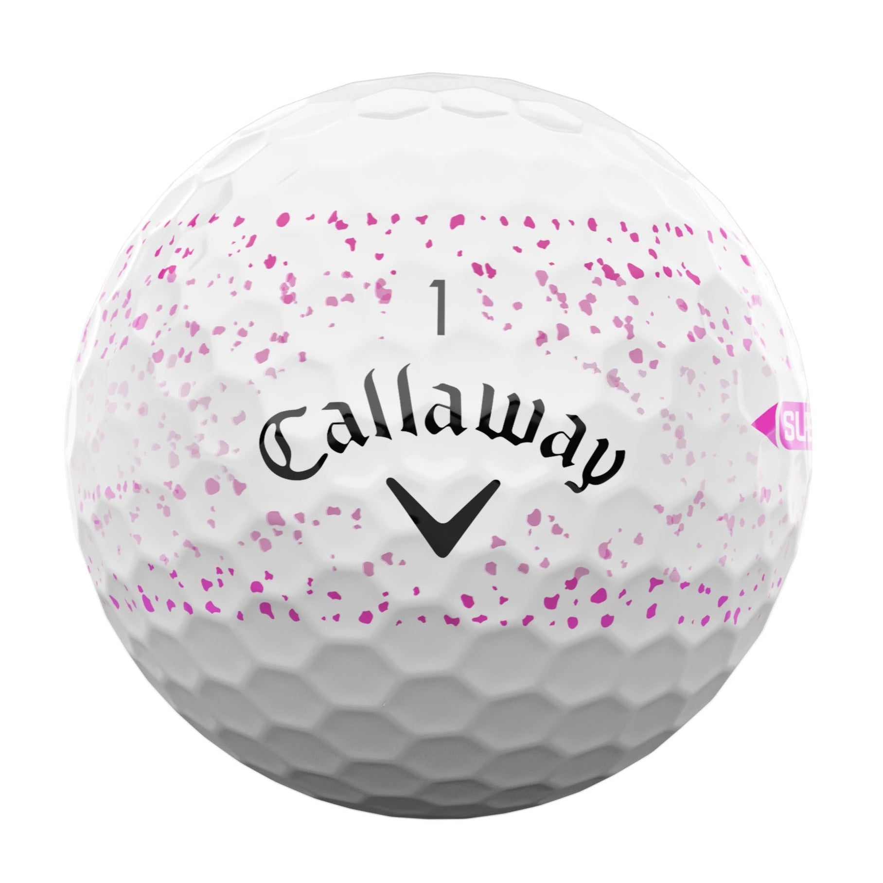 Callaway Supersoft Splatter Pink Golf Balls (3 Ball Sleeve)