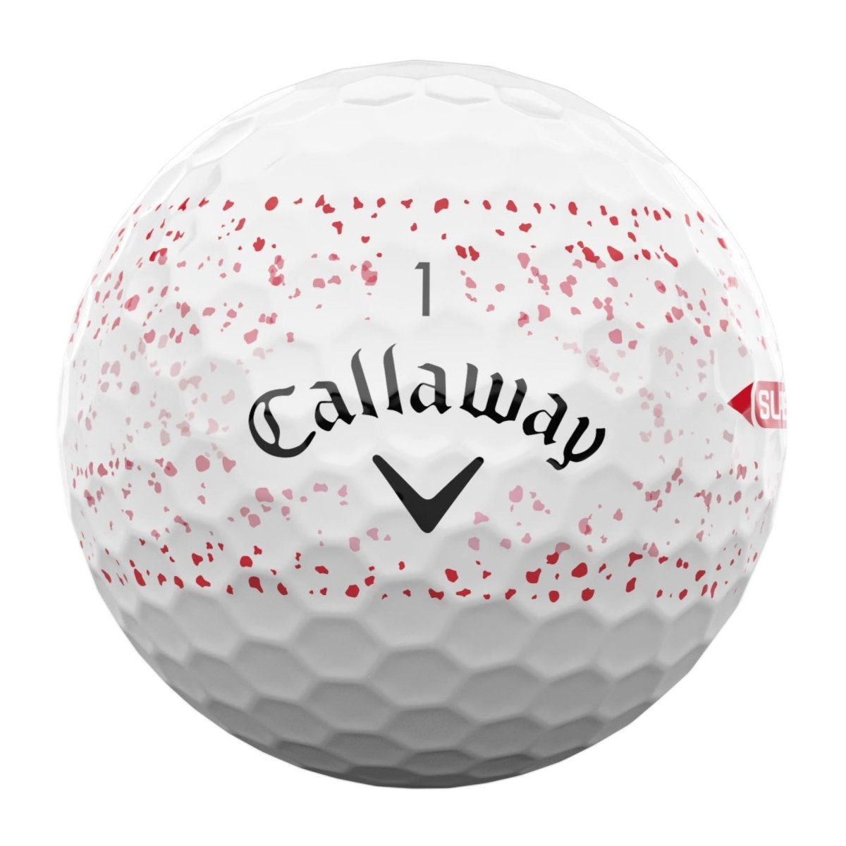 Callaway Supersoft Splatter Red Golf Balls (3 Ball Sleeve) - Callaway
