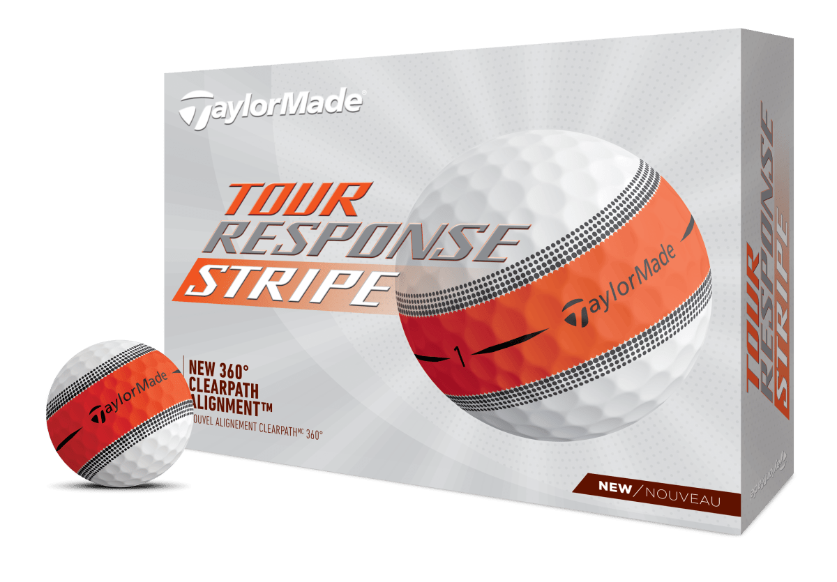TaylorMade Tour Response Stripe Orange Golf Balls - TaylorMade