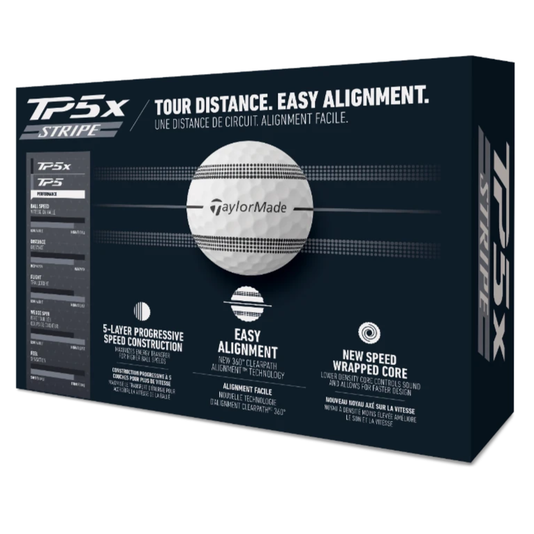 TaylorMade TP5x Stripe Golf Balls