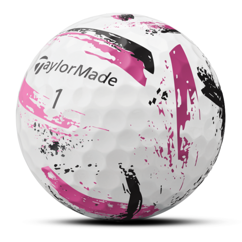 TaylorMade Speedsoft Ink Pink Golf Balls (3 Ball Sleeve)