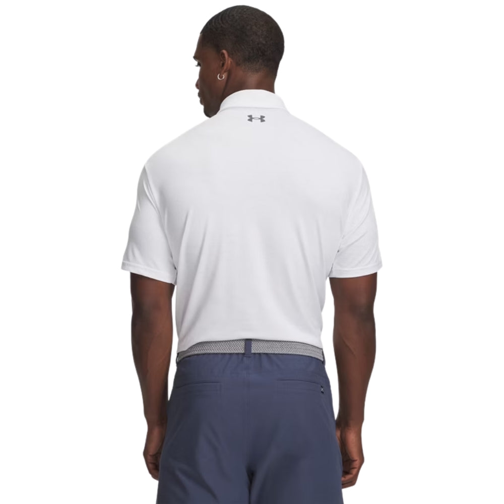Under Armour Playoff 3.0 Printed Men's Polo - White / Distant Grey / Castlerock