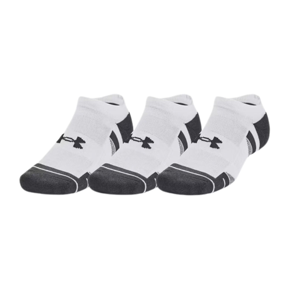 Under Amour Performance Tech Unisex 3-Pack No Show Socks - White