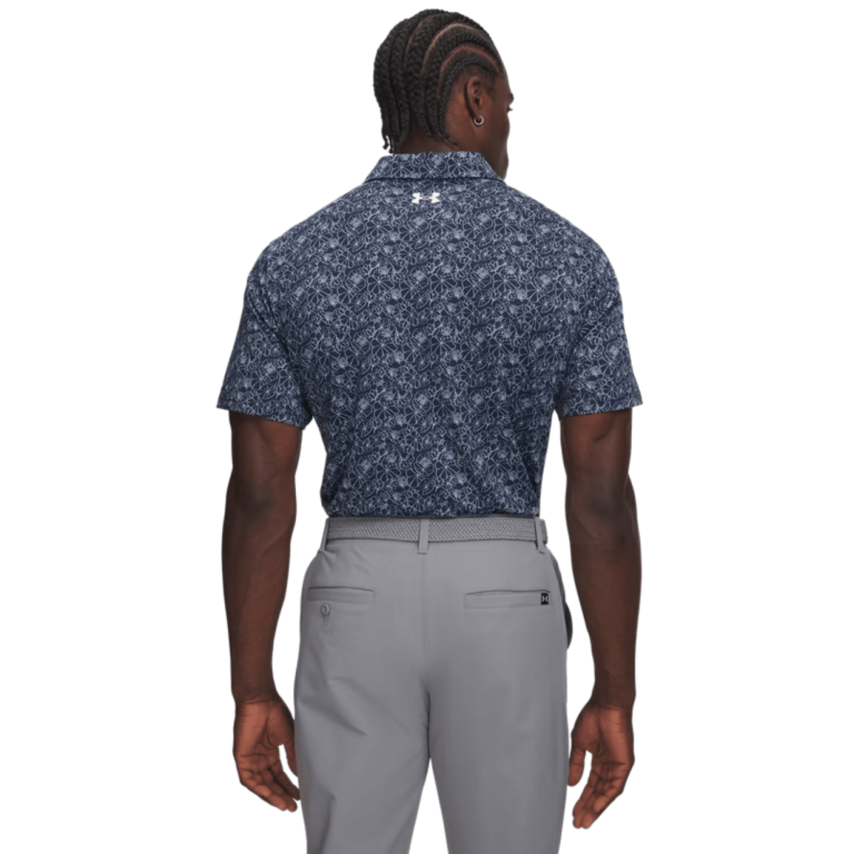 Under Armour Golf Matchplay Printed Polo Shirt - Academy/Opal Blue/White - Under Armour