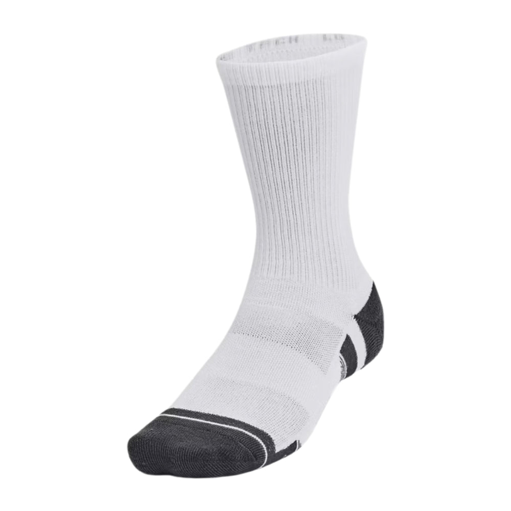 Under Armour Performance Tech Unisex 3-Pack Crew Socks - White
