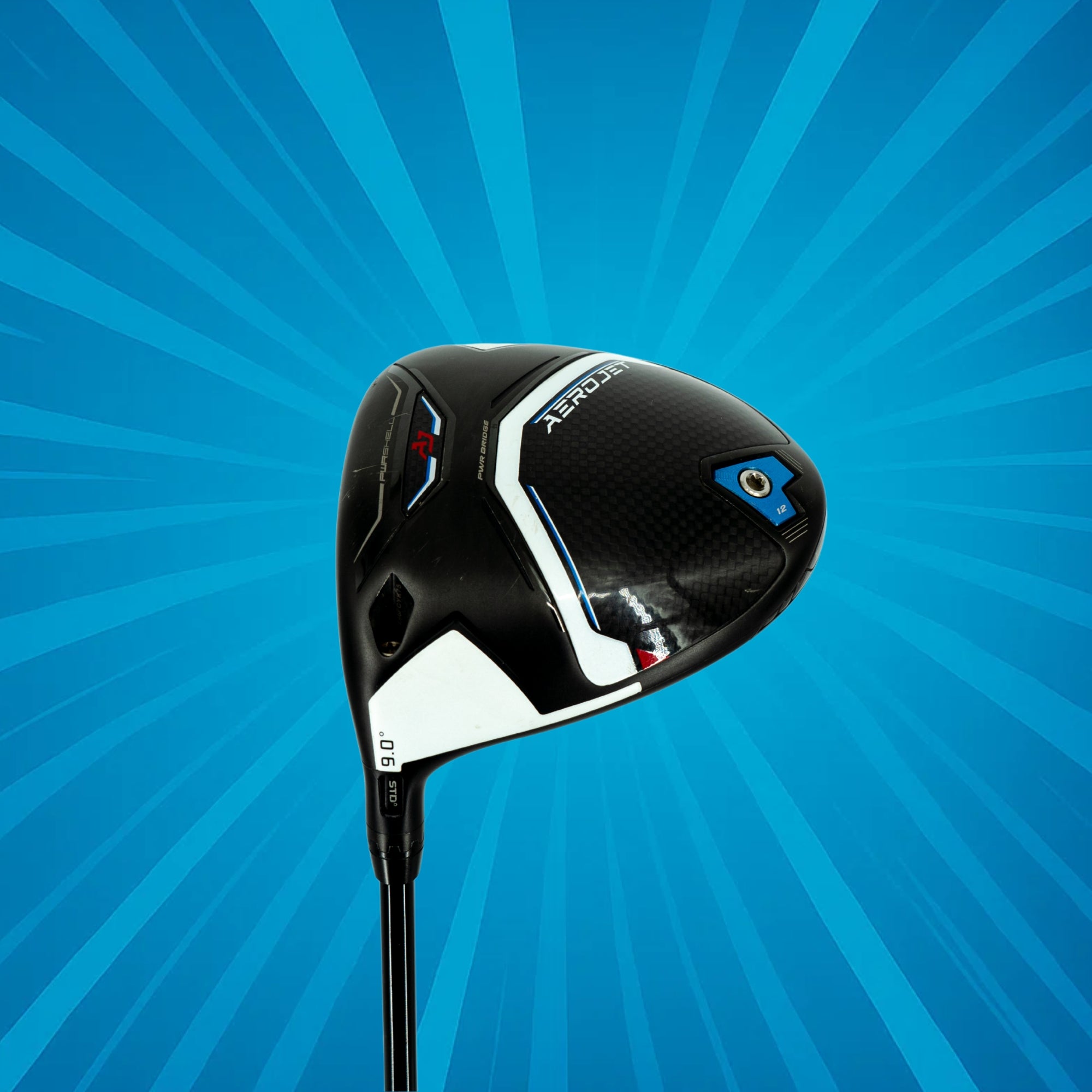 Cobra Aerojet Left Handed Driver / 9 Degree / X-Stiff Flex / HZRDUS RDX Smoke Blue 6.5