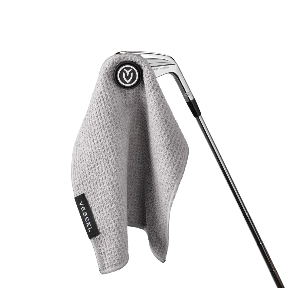 Vessel Magnetic Golf Towel 10" x 10" - Grey