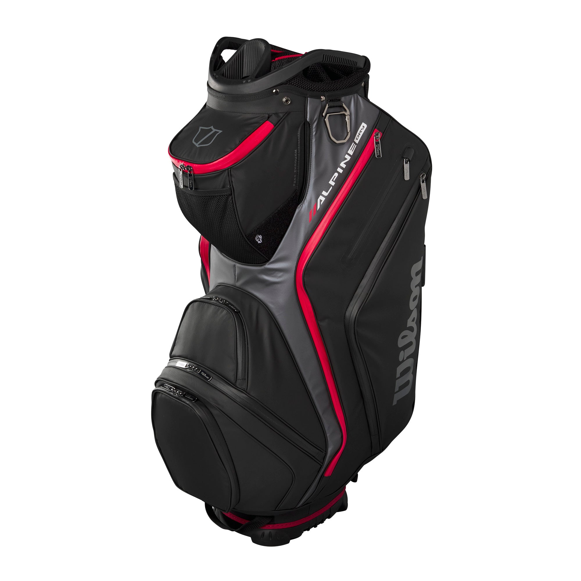 Wilson Alpine Dry Cart Bag - Black / Grey / Red