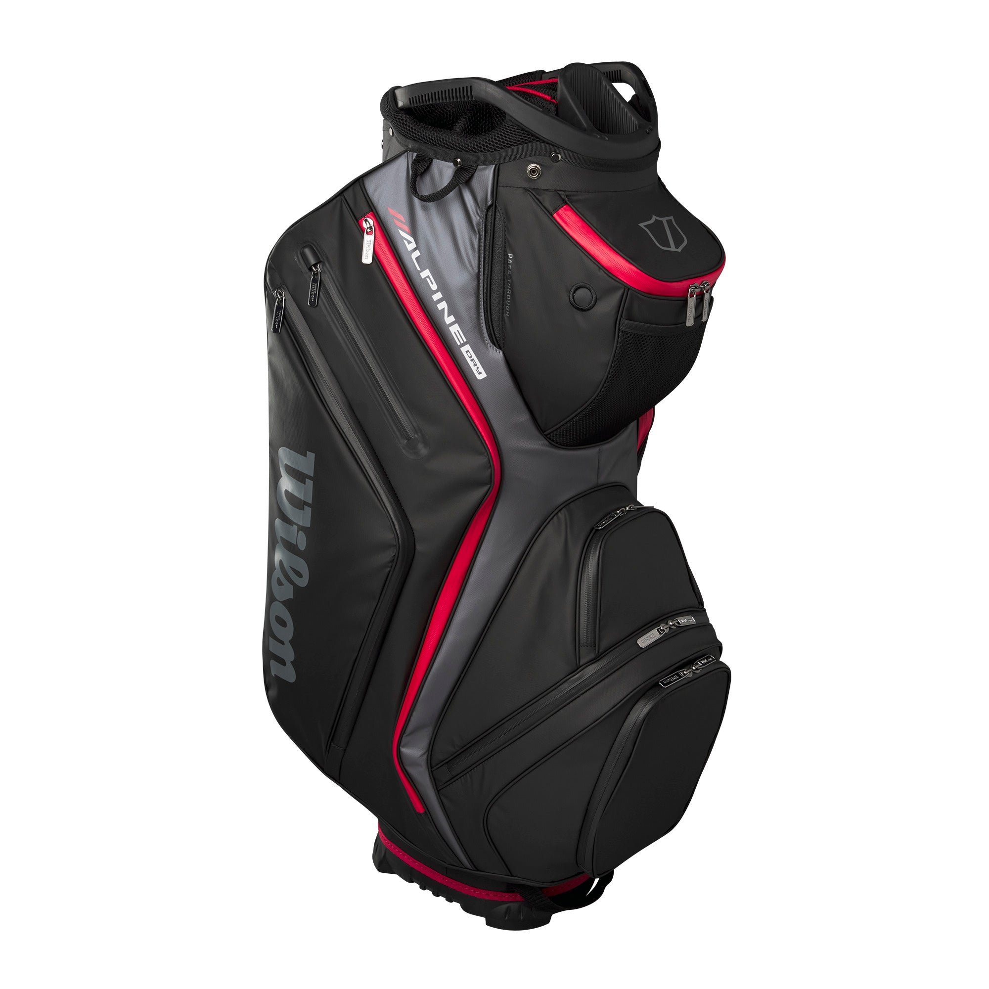 Wilson Alpine Dry Cart Bag - Black / Grey / Red