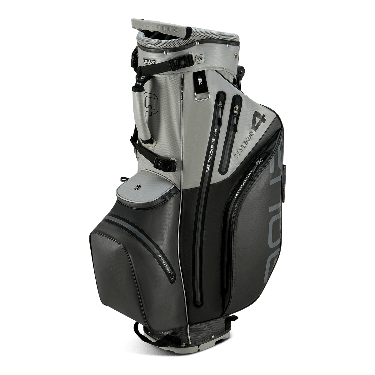 Big Max Aqua Hybrid 4 Golf Stand Bag - Grey / Silver