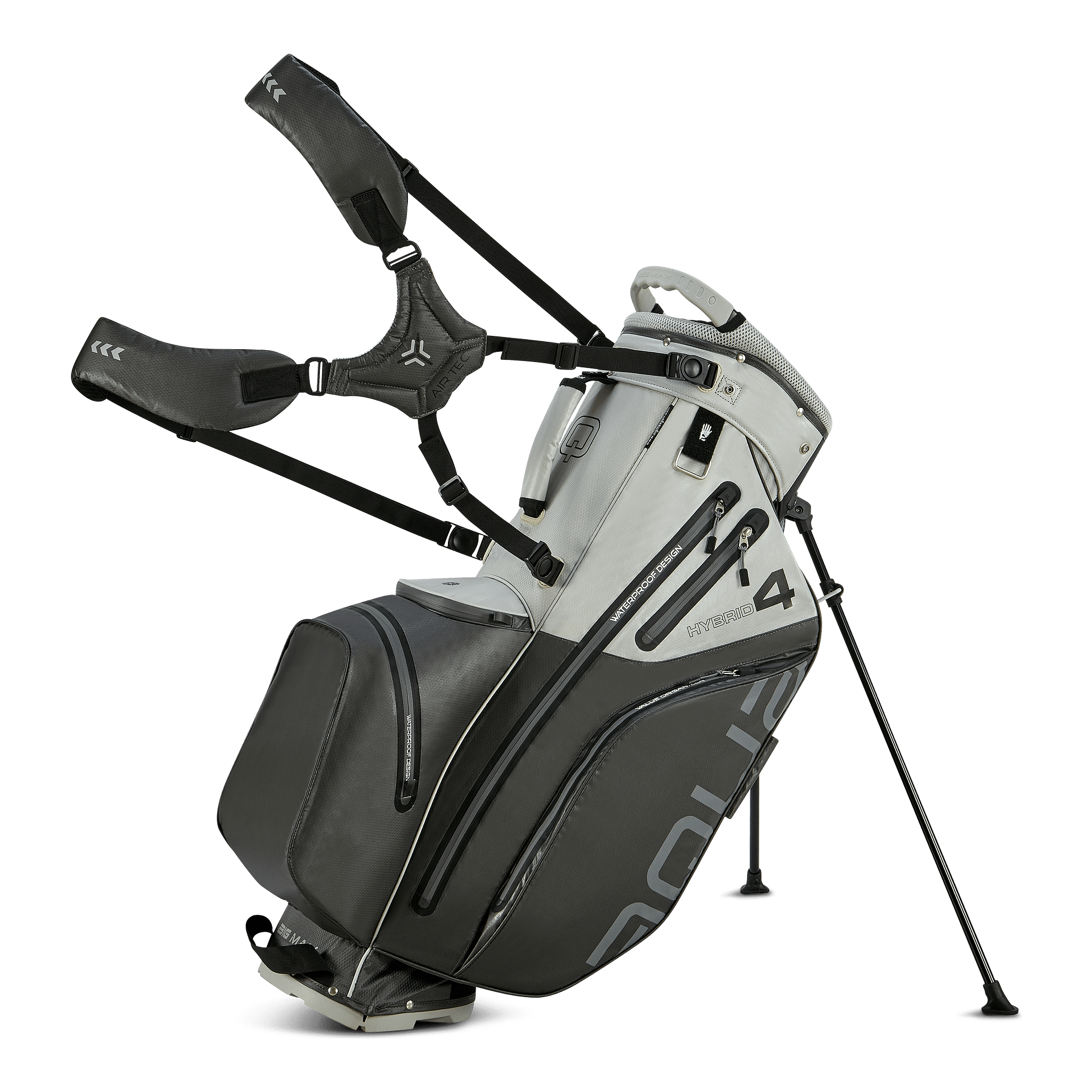 Big Max Aqua Hybrid 4 Golf Stand Bag - Grey / Silver