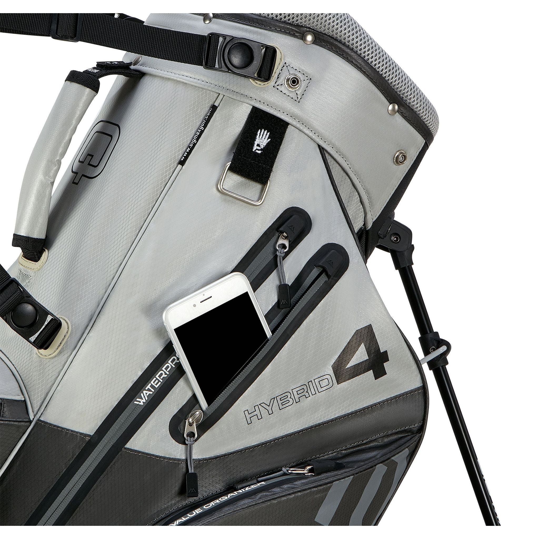 Big Max Aqua Hybrid 4 Golf Stand Bag - Grey / Silver