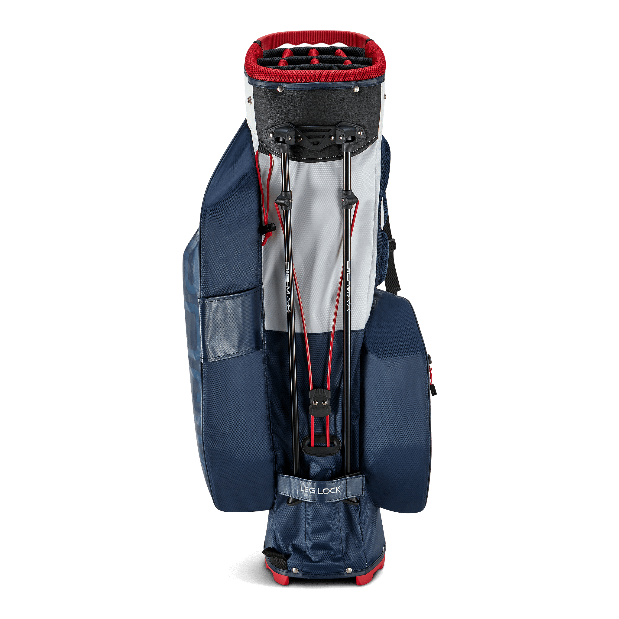 Big Max Aqua Hybrid 4 Golf Stand Bag - Navy / White / Red