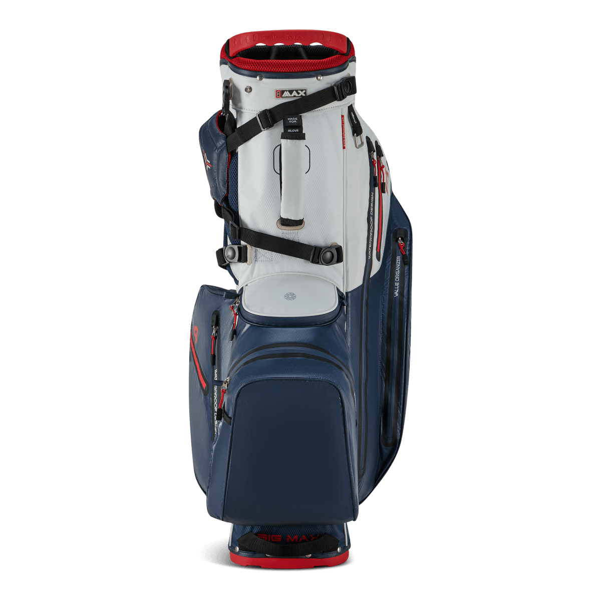 Big Max Aqua Hybrid 4 Golf Stand Bag - Navy / White / Red - Big Max