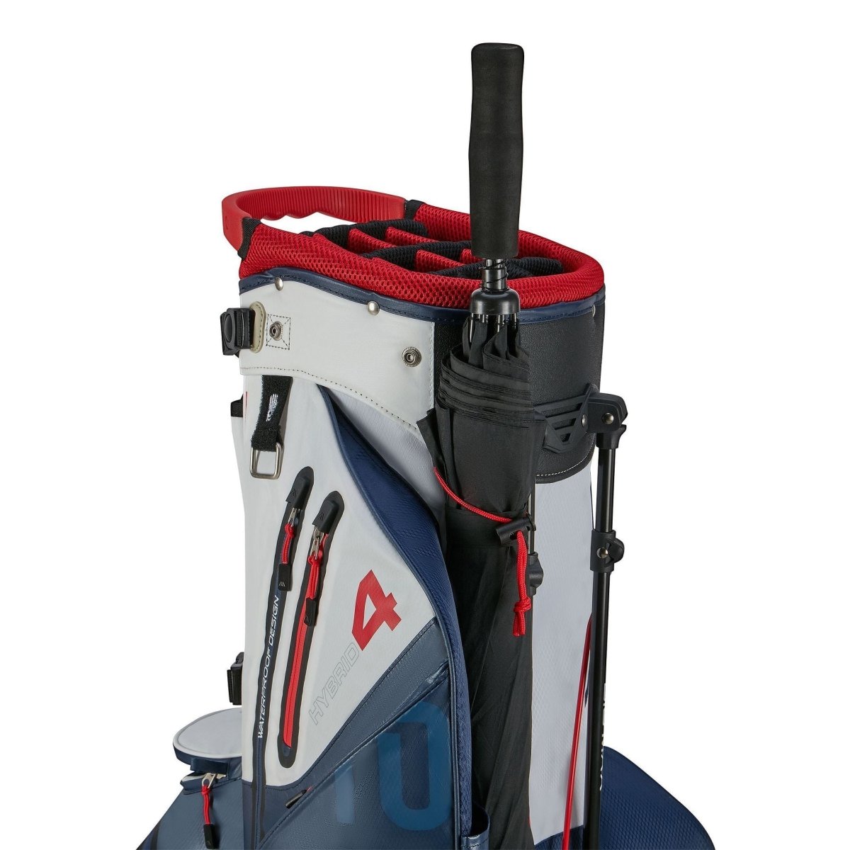 Big Max Aqua Hybrid 4 Golf Stand Bag - Navy / White / Red - Big Max