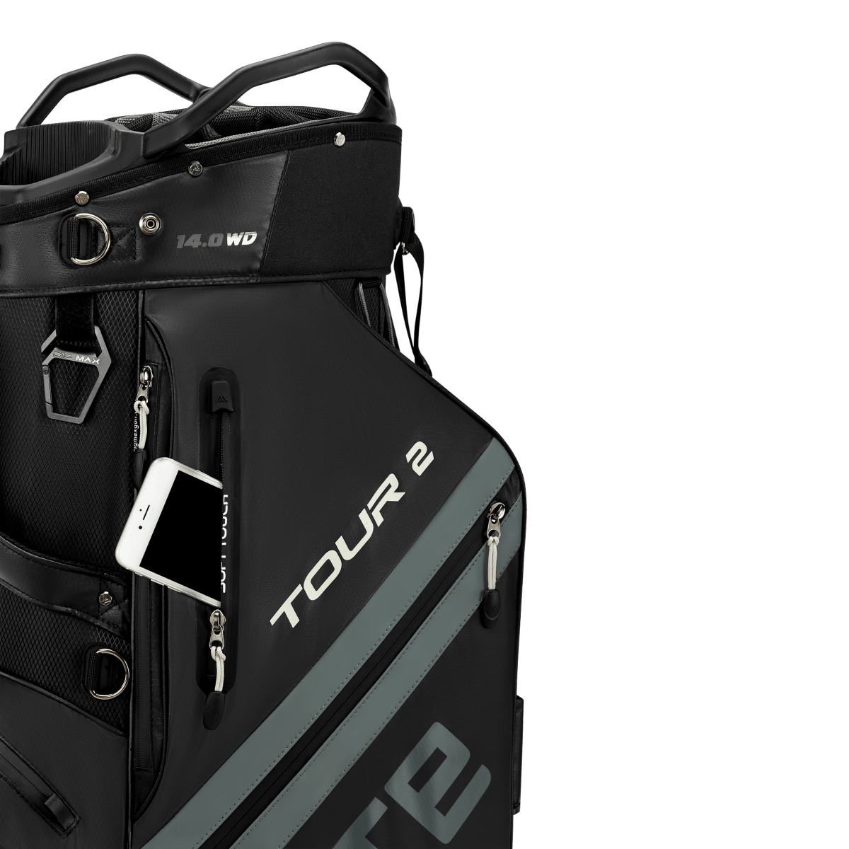 Big Max Dri Lite Tour 2 Golf Bag - Black / Charcoal - Big Max