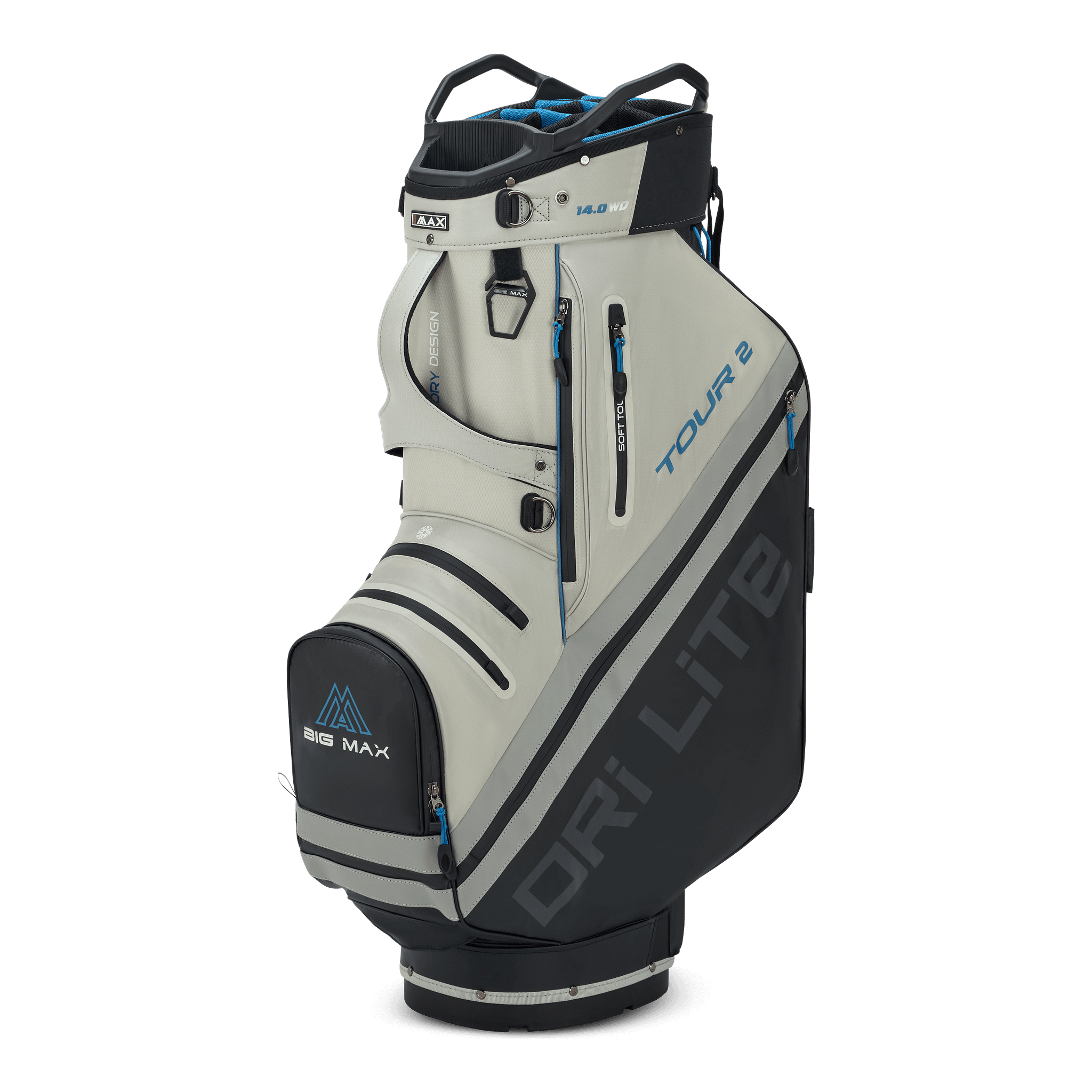 Big Max Dri Lite Tour 2 Golf Bag - Black / Off White / Blue