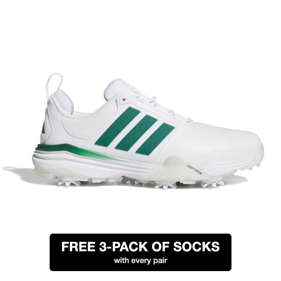 adidas Adipower Spiked Golf Shoes - Cloud White / Collegiate Green - adidas