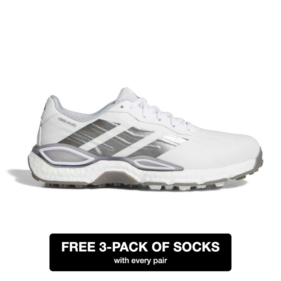 adidas Codechaos 27 Golf Shoes - White / Silver - adidas