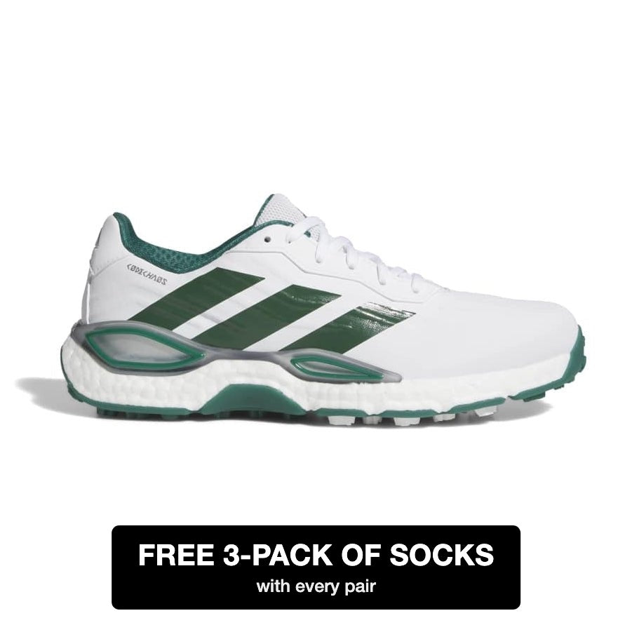 adidas Codechaos 27 Golf Shoes - White / Collegiate Green / Silver Met - adidas