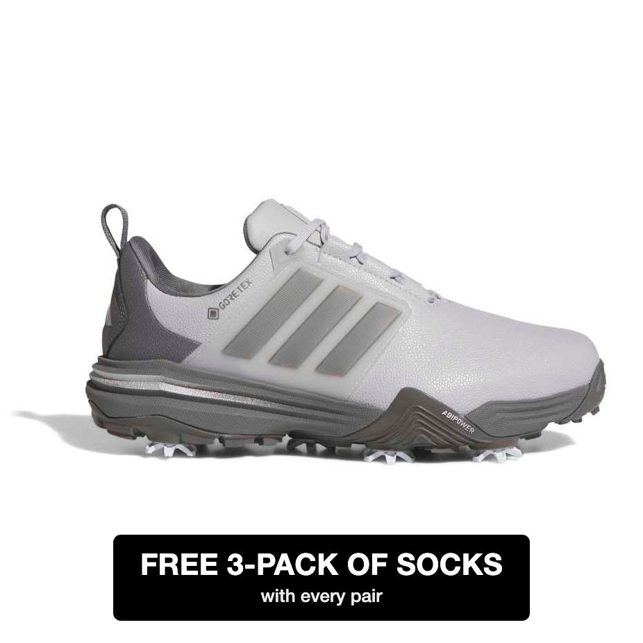 adidas Adipower GORE-TEX Waterproof Spiked Golf Shoes - Grey Two / Iron Metallic - adidas