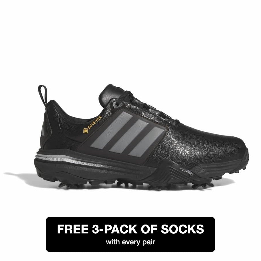 adidas Adipower GORE-TEX Waterproof Spiked Golf Shoes - Black / Iron / Silver - adidas