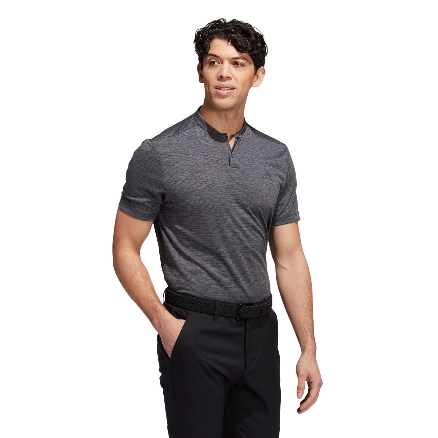 adidas Golf Textured Mens Stripe Golf Shirt