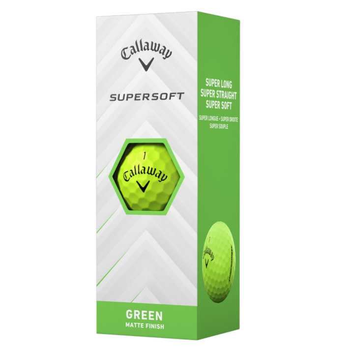 Callaway Supersoft Matte Green Golf Balls (3 Ball Sleeve)