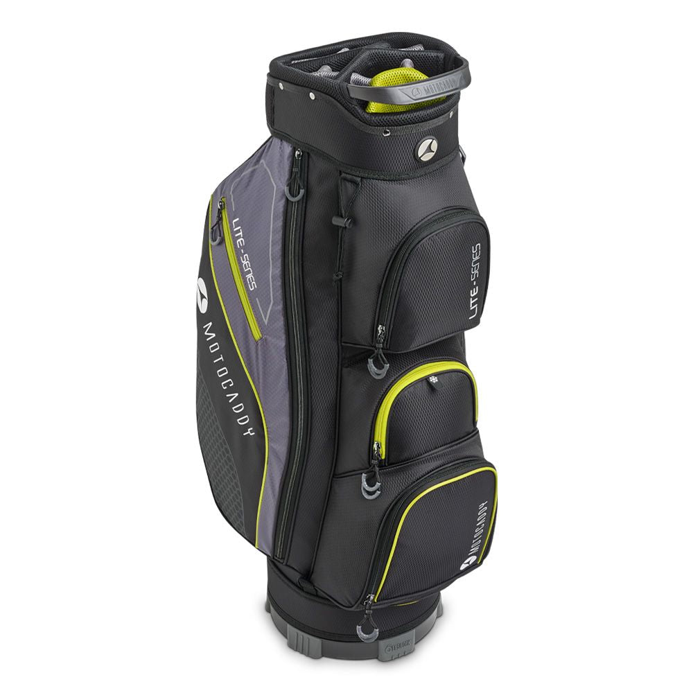 Motocaddy 2024 Lite Series Golf Cart Bag - Charcoal/Lime