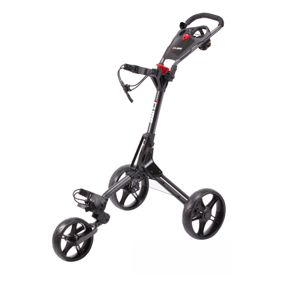 Cube Golf 3.0 Push 3 Wheel Trolley - Black / Charcoal