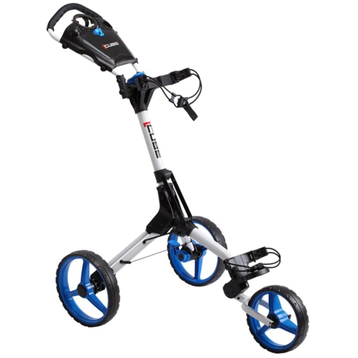 Cube Golf 3.0 Push 3 Wheel Trolley - Blue / White - Skymax