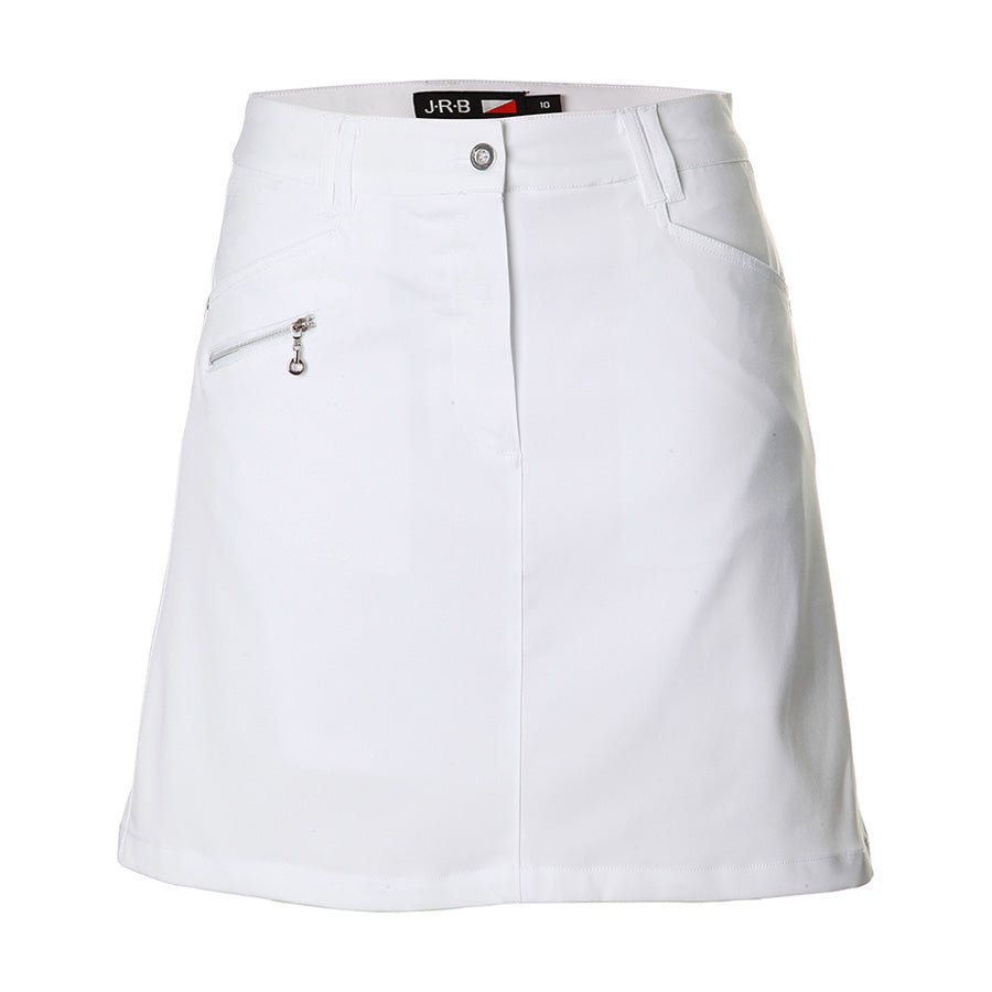 JRB Ladies Classic Golf Skorts - White