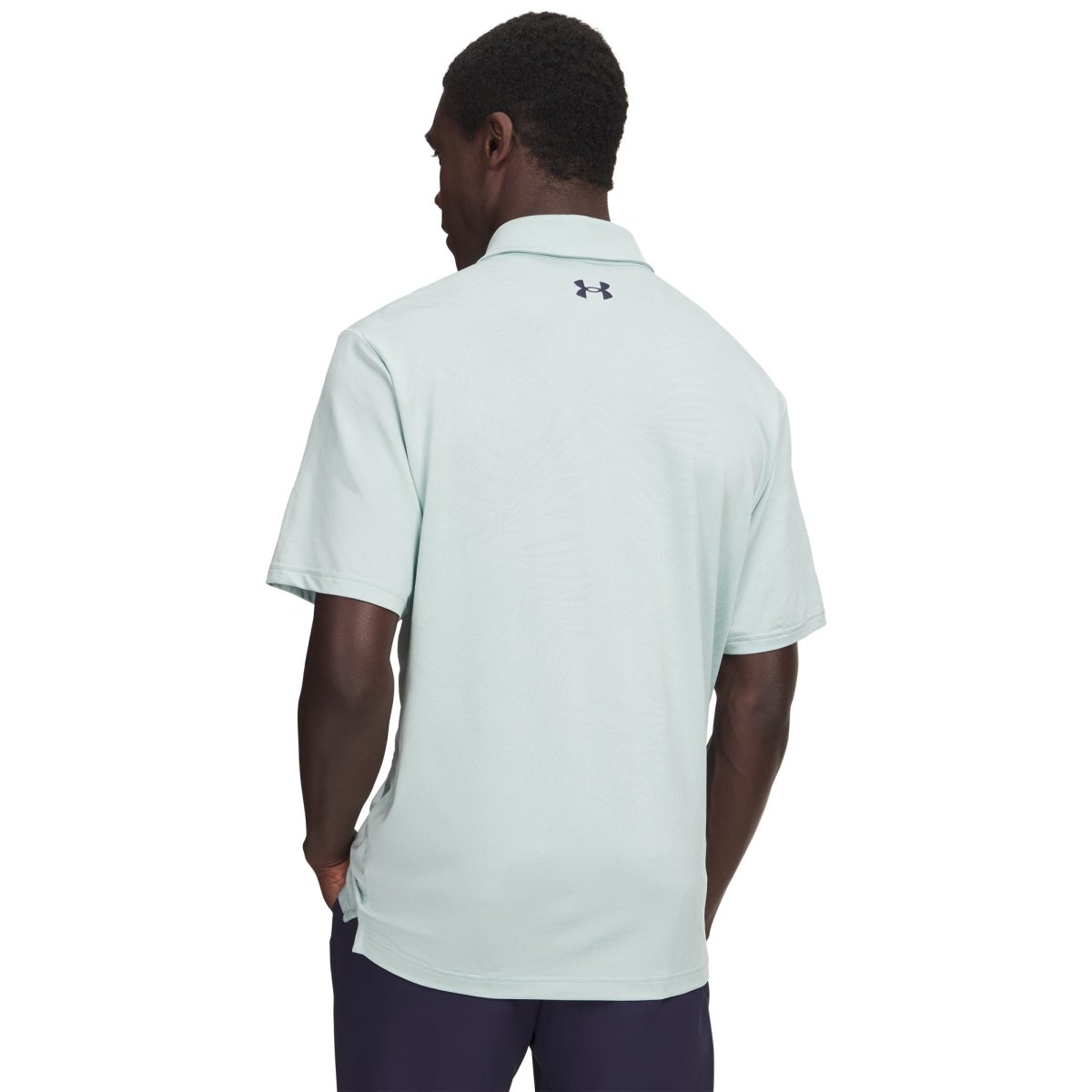 Under Armour Playoff Jacquard Men's Polo - Enamel Blue / Illusion Green / Midnight Navy - Under Armour