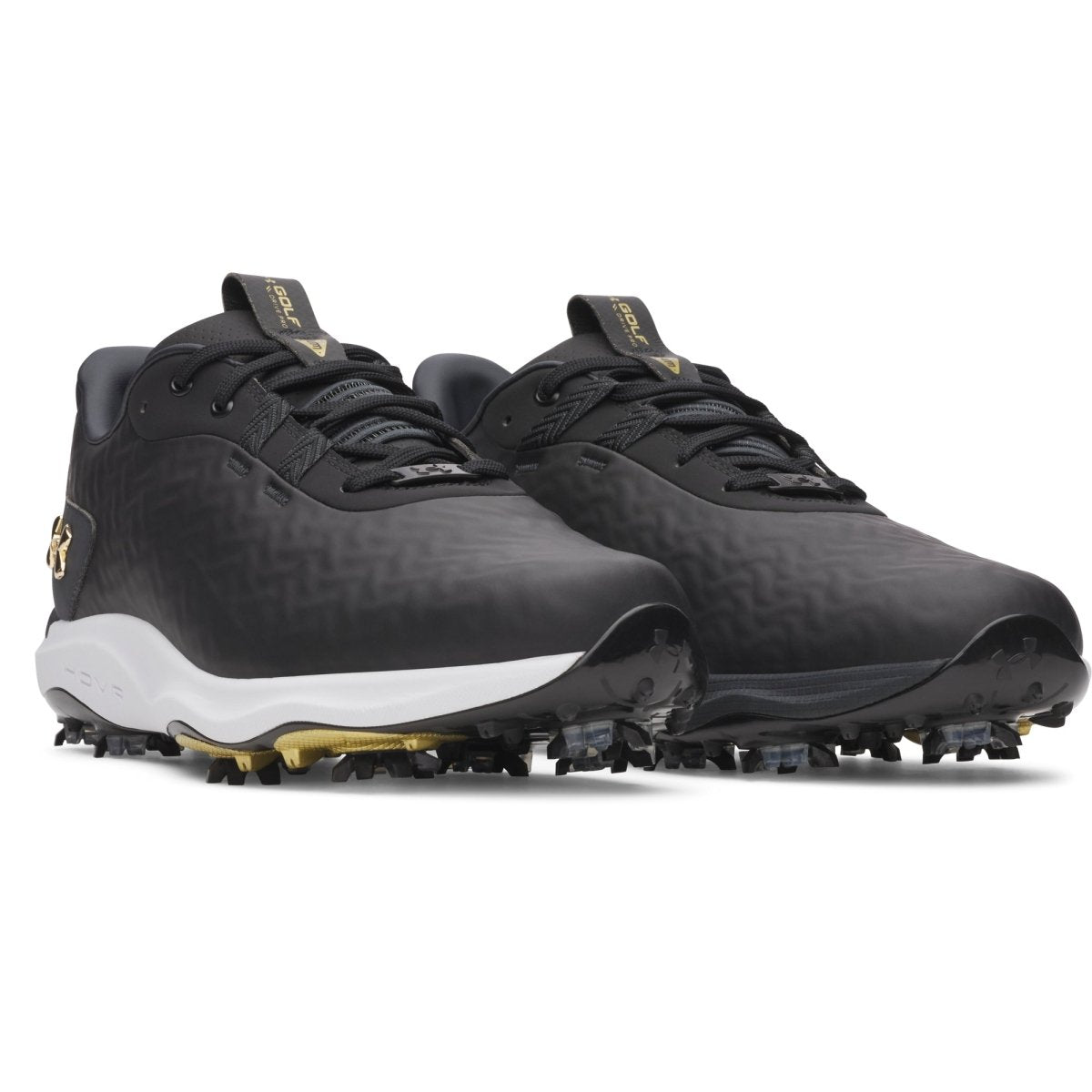 Under Armour Drive Pro Clone Spiked Golf Shoes - Black - Under Armour