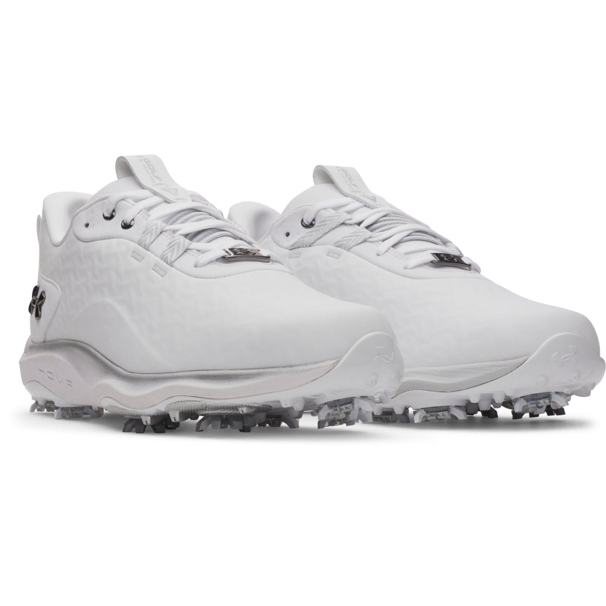Under Armour Drive Pro Clone Spiked Golf Shoes - White - Under Armour