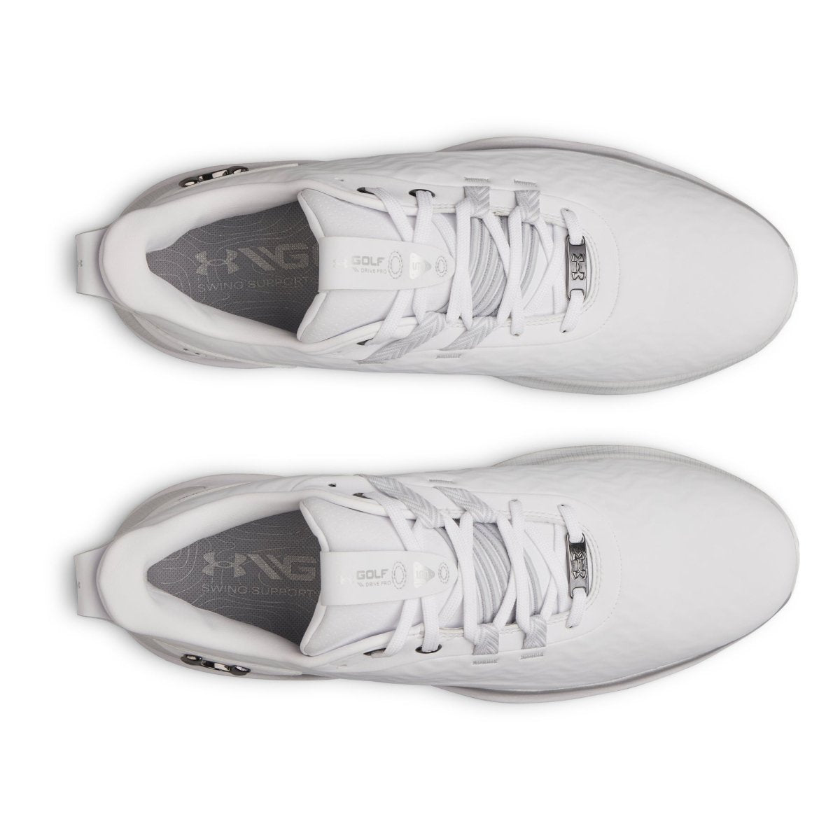 Under Armour Drive Pro Clone Spiked Golf Shoes - White - Under Armour