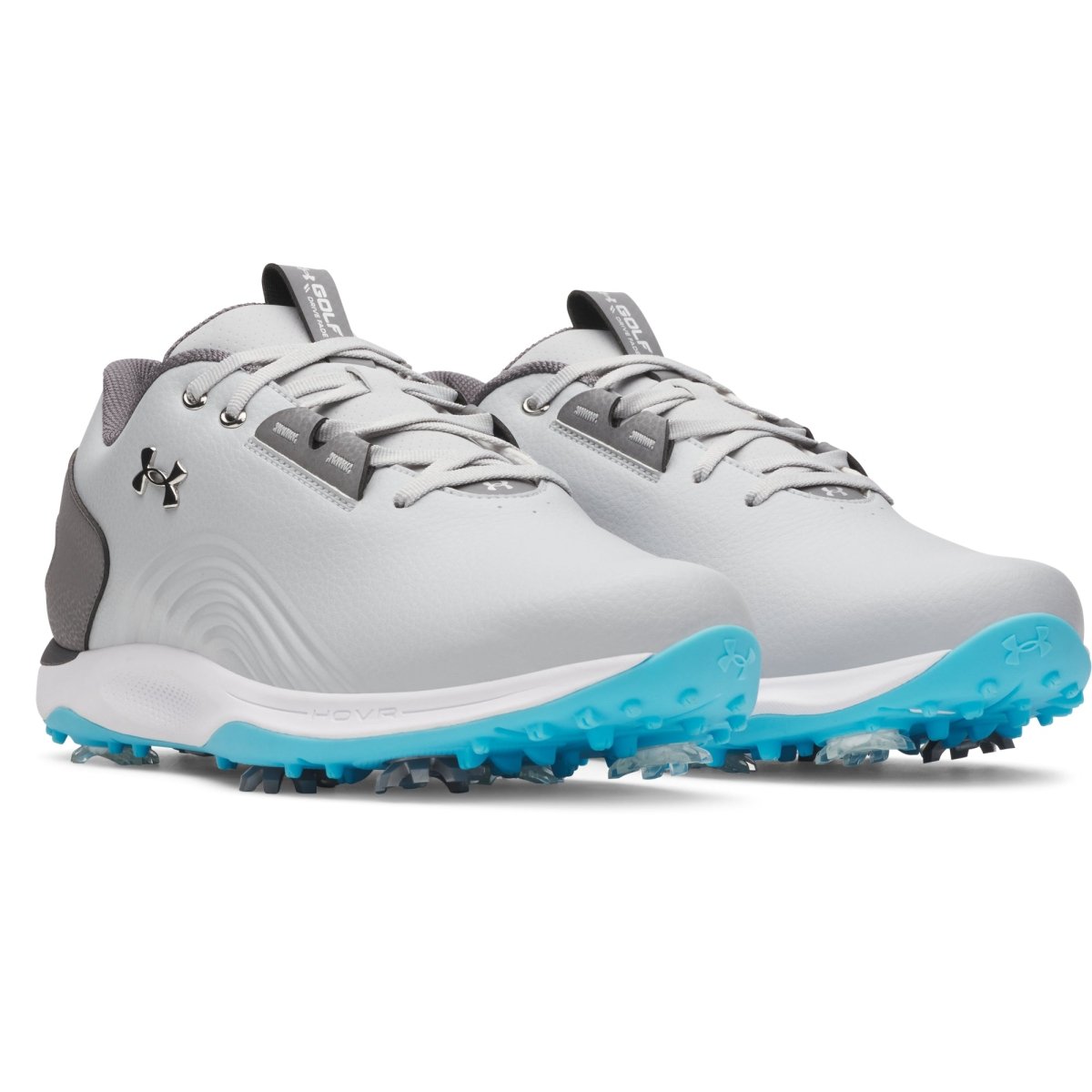 Under Armour Drive Fade 2 Spiked Golf Shoes - Mod Grey / Steel / Metallic Silver - Under Armour