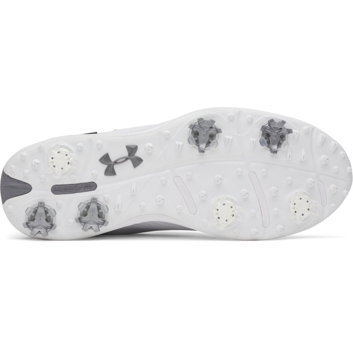 Under Armour Drive Fade 2 Spiked Golf Shoes - White / Titan Grey / Metallic Silver - Under Armour