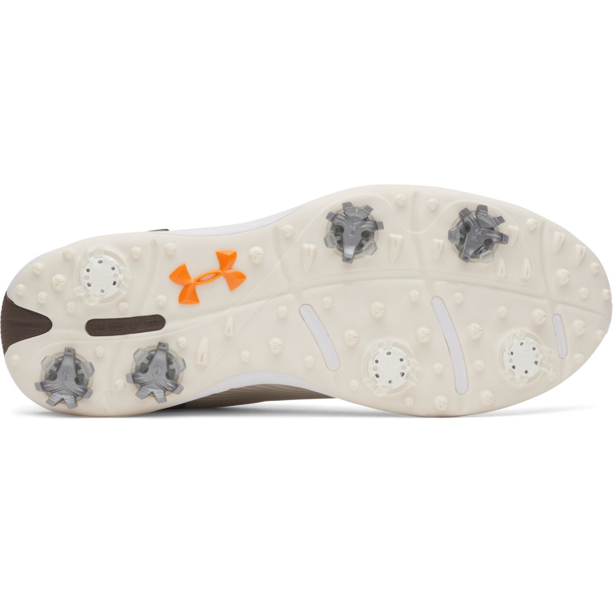 Under Armour Drive Fade 2 Spiked Golf Shoes - Stone / Tundra / Metallic Silver - Under Armour