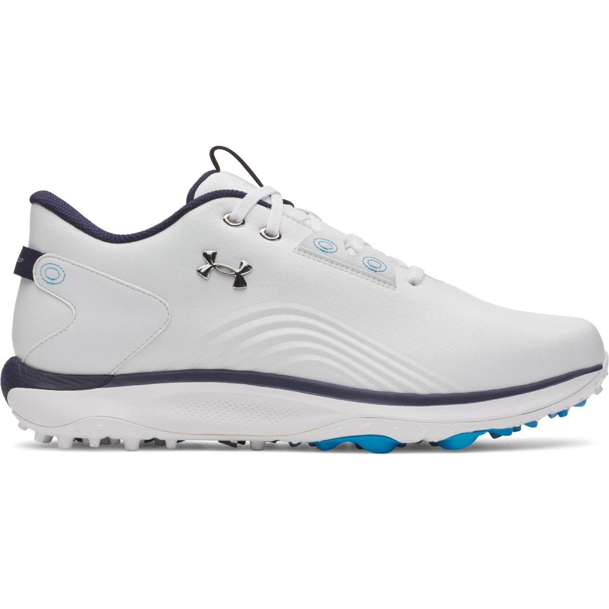 Under Armour Drive Fade 2 Spikeless Golf Shoes - White / Metallic Silver - Under Armour
