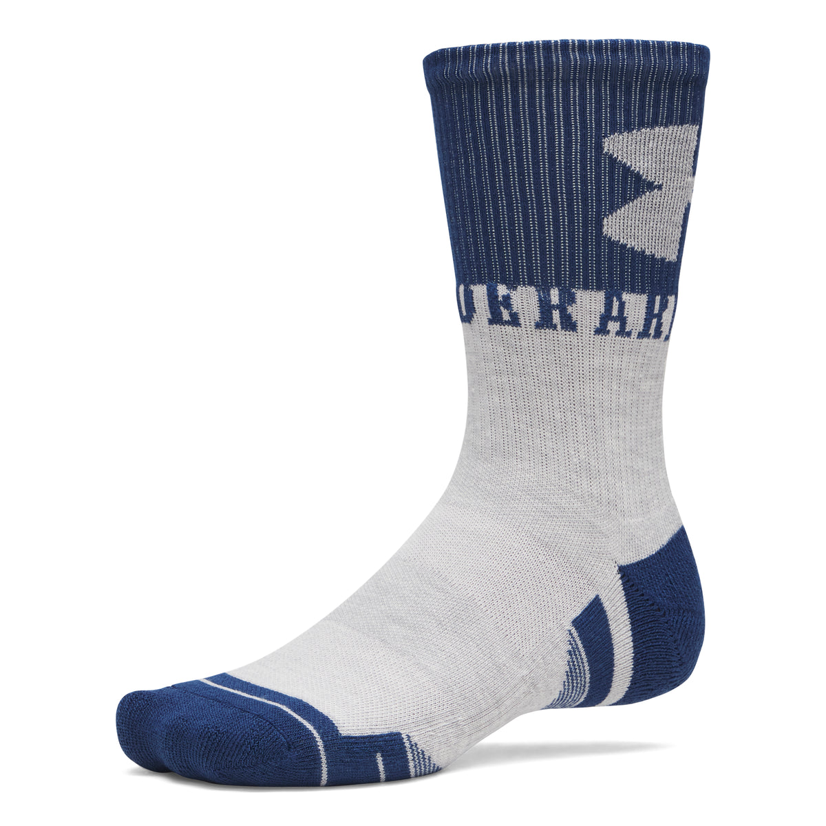 Under Armour Performance Tech Unisex 3-Pack Crew Socks - Blackout Navy / White / Halo Grey