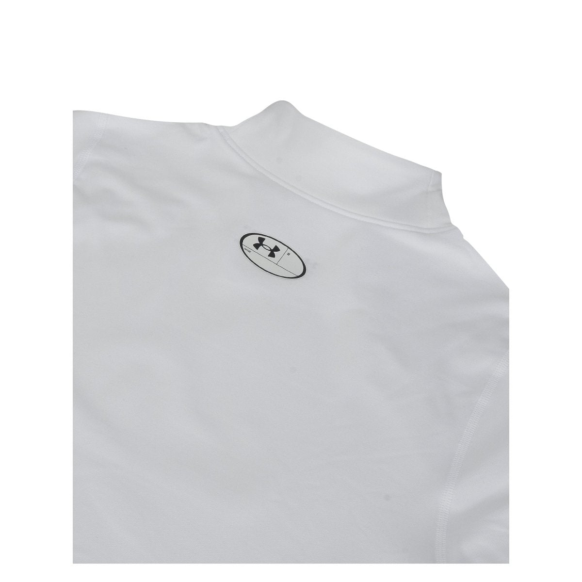 Under Armour ColdGear Armour Fitted Mock Baselayer - White / Black - Under Armour