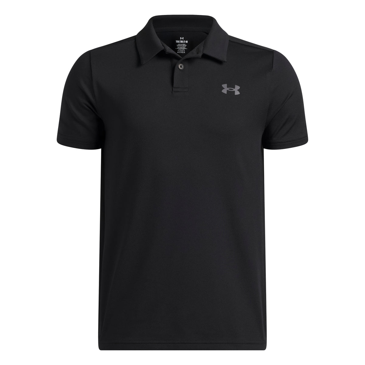 Under Armour Matchplay Junior Golf Polo - Black / Castlerock