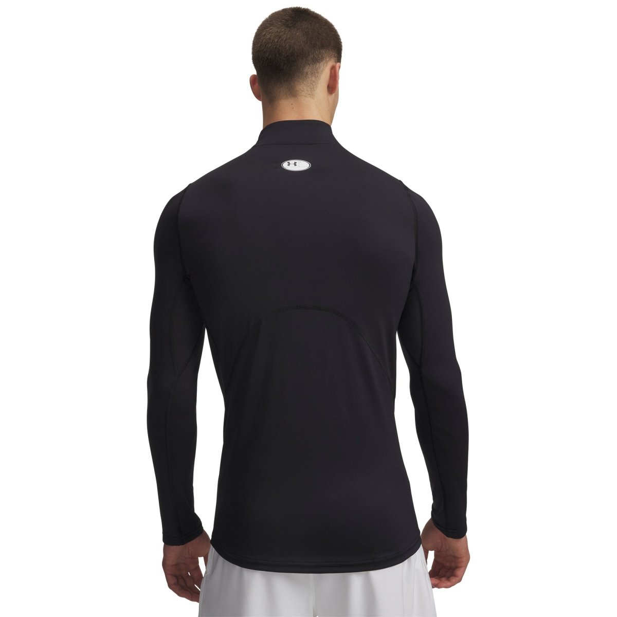 Under Armour ColdGear Armour Fitted Mock Baselayer - Black / White - Under Armour