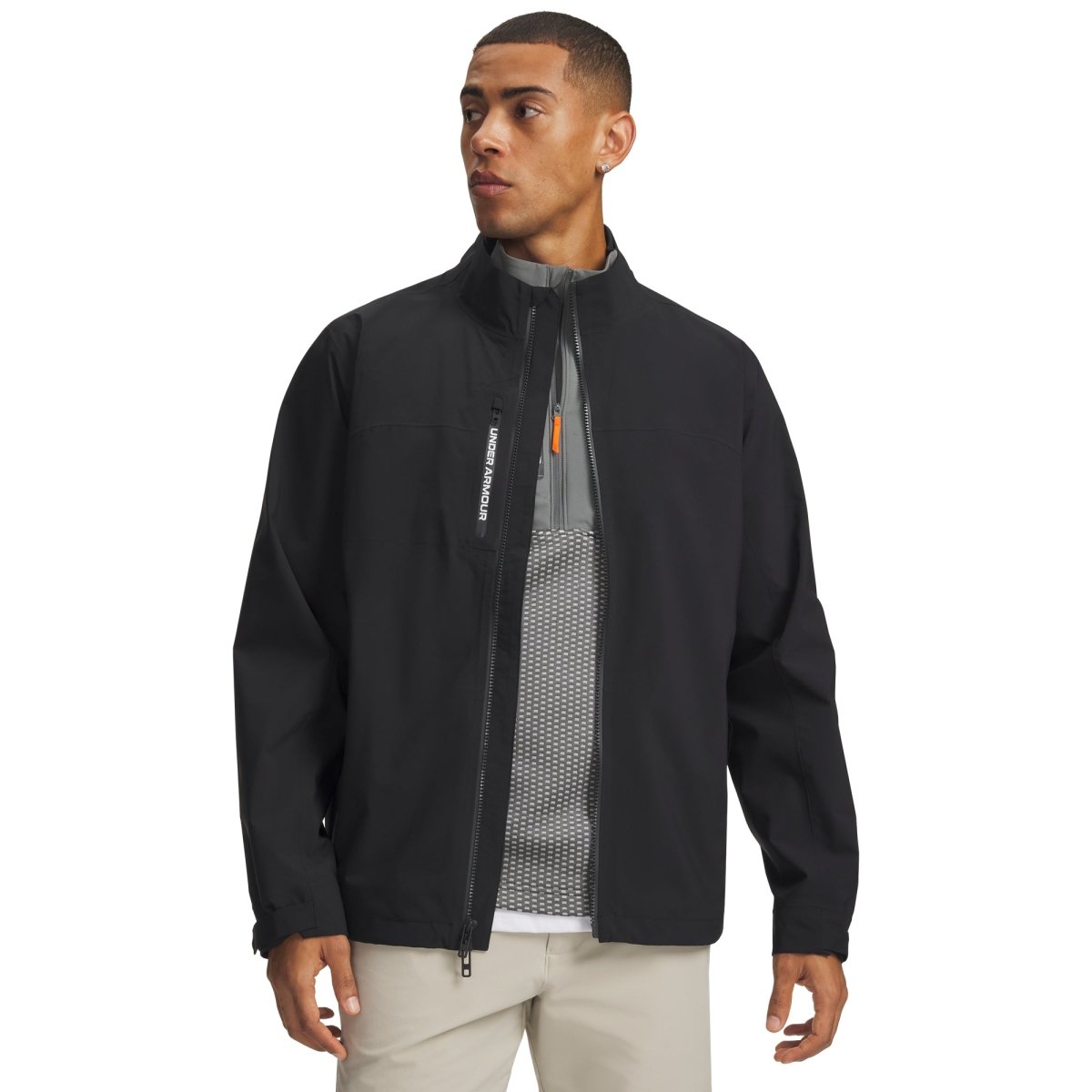 Under Armour Drive Pro Waterproof Golf Jacket - Black / White - Under Armour
