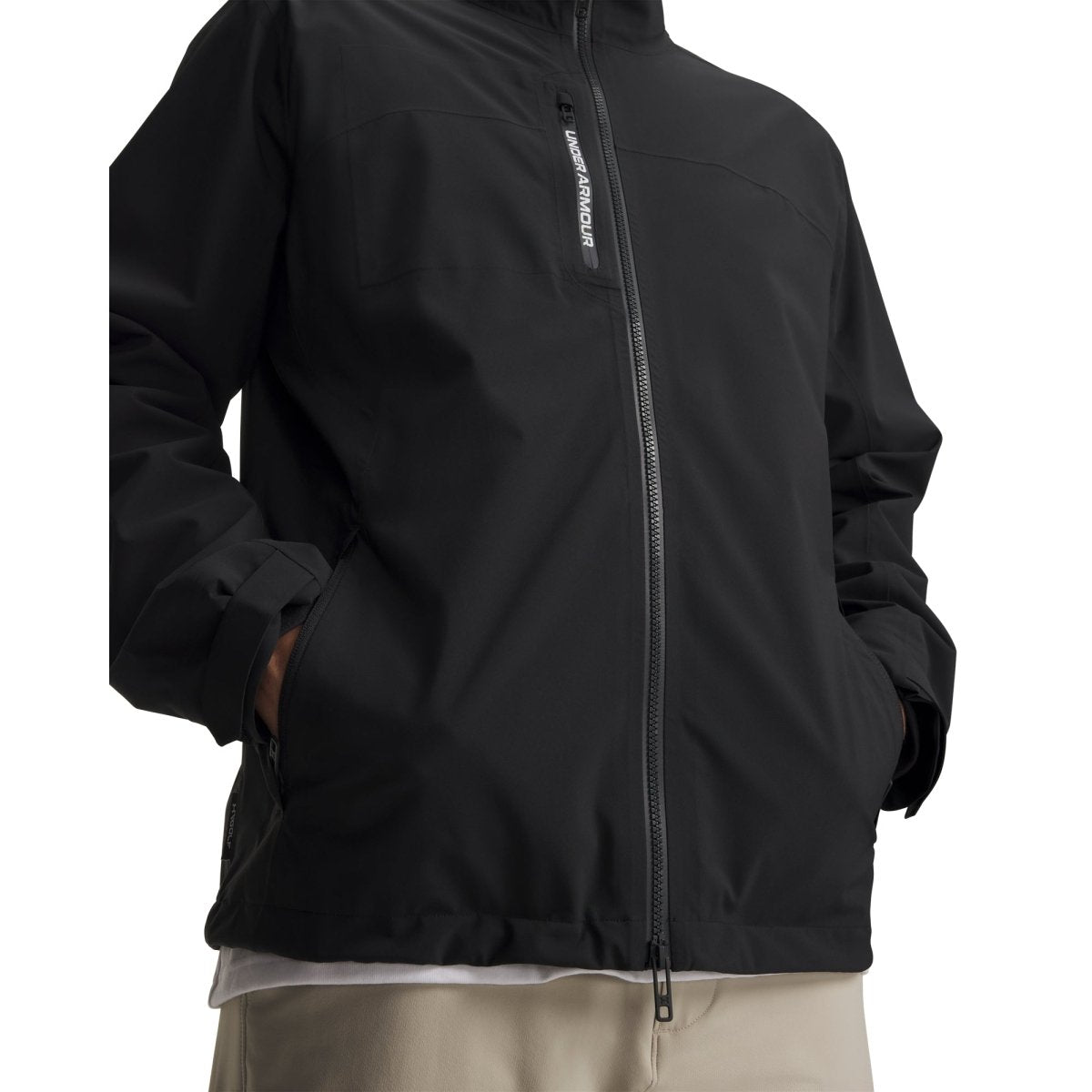 Under Armour Drive Pro Waterproof Golf Jacket - Black / White - Under Armour