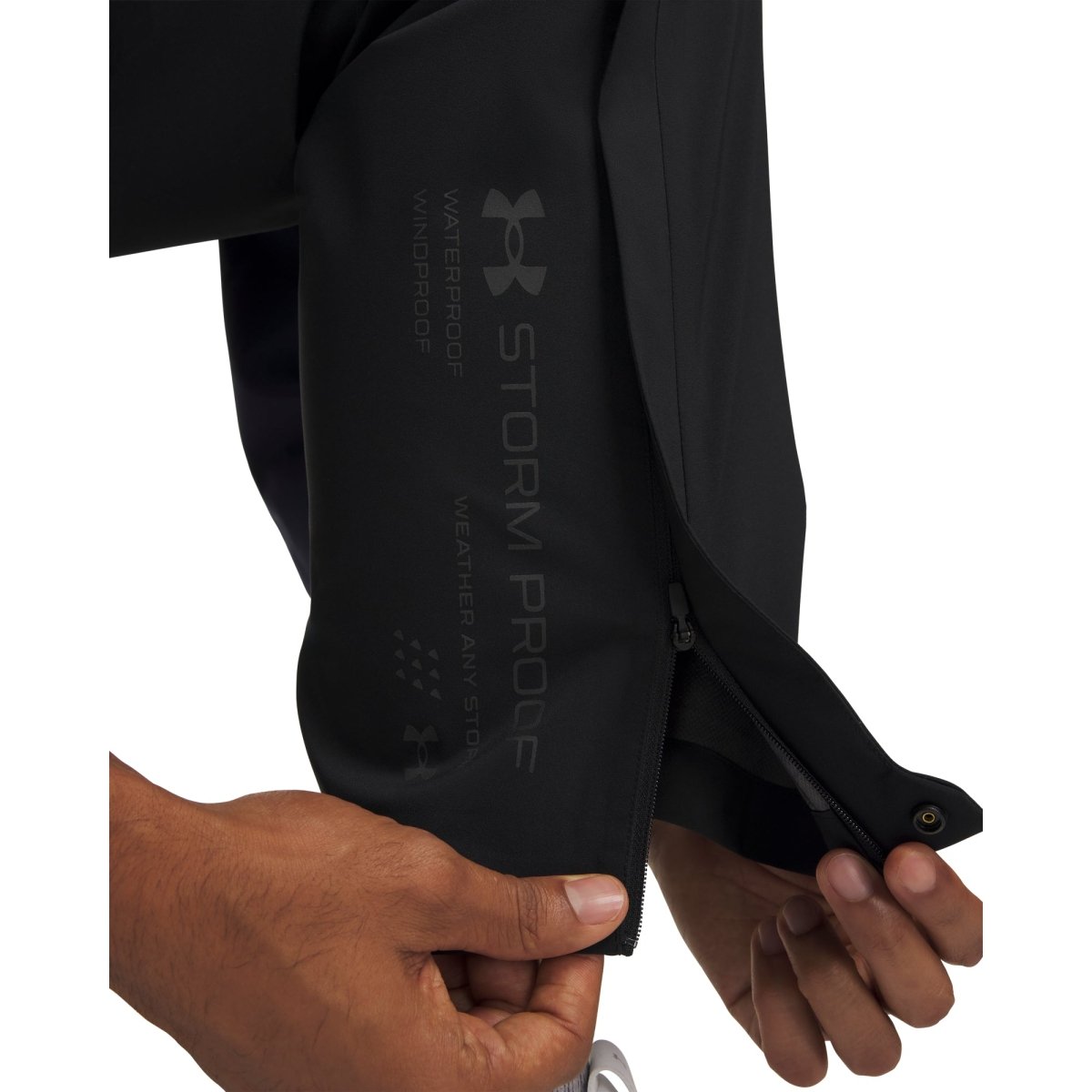 Under Armour Drive Pro Waterproof Golf Trousers - Black / White - Under Armour